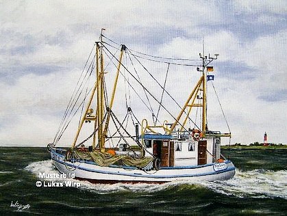 Nordsee Krabbenkutter Pelworm Sylt Amrum Schiffsbild