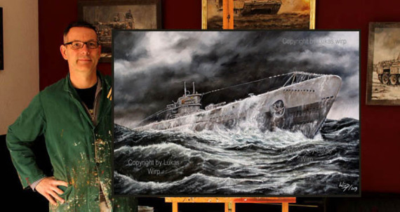 maritime U-Boot Bilder Marinemaler Lukas Wirp