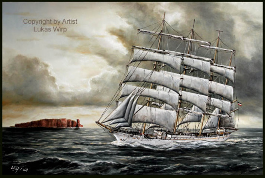 Viermastbark vor Helgoland 1920, Herzogin Cecilie