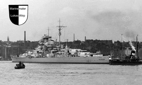 Schlachtschiff Bismarck, Hamburg Hafen