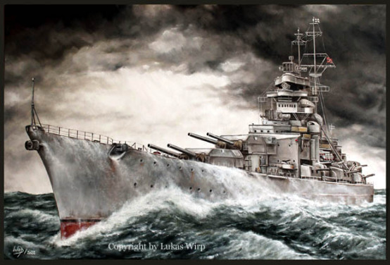 Schlachtschiff Bismarck im Mai 1941