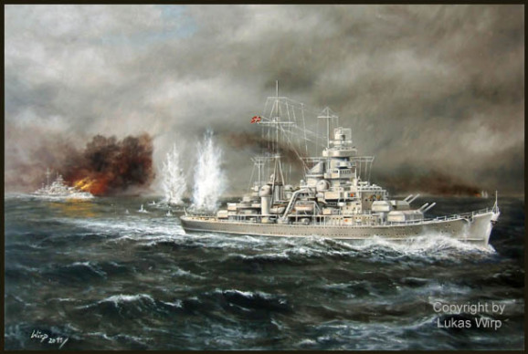 Schlachtschiff Bismarck vs Hood