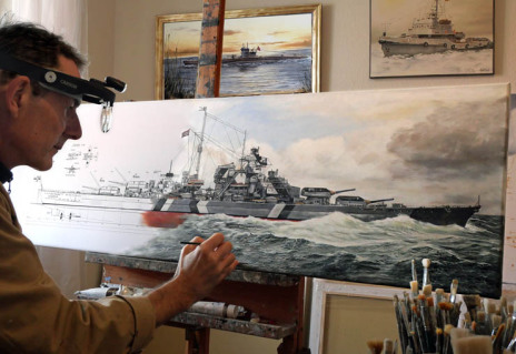 Schlachtschiff Bismarck Gemälde