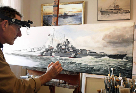 Schlachtschiff Bismarck Gemälde