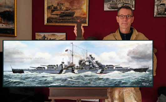 Marinemaler Lukas Wirp - Schlachtschiff Bismarck