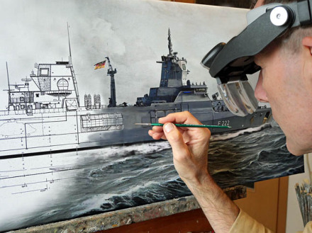 Schiffs Gemaelde vom Marinemaler